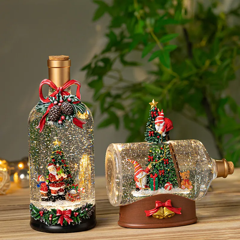 Snow Globe Musical - Vintage Christmas Music Box with Santa