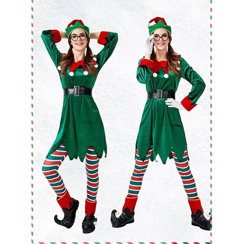 Santa Claus Cosplay Costume Ch - огляд і ціна Elf Costume Christmas