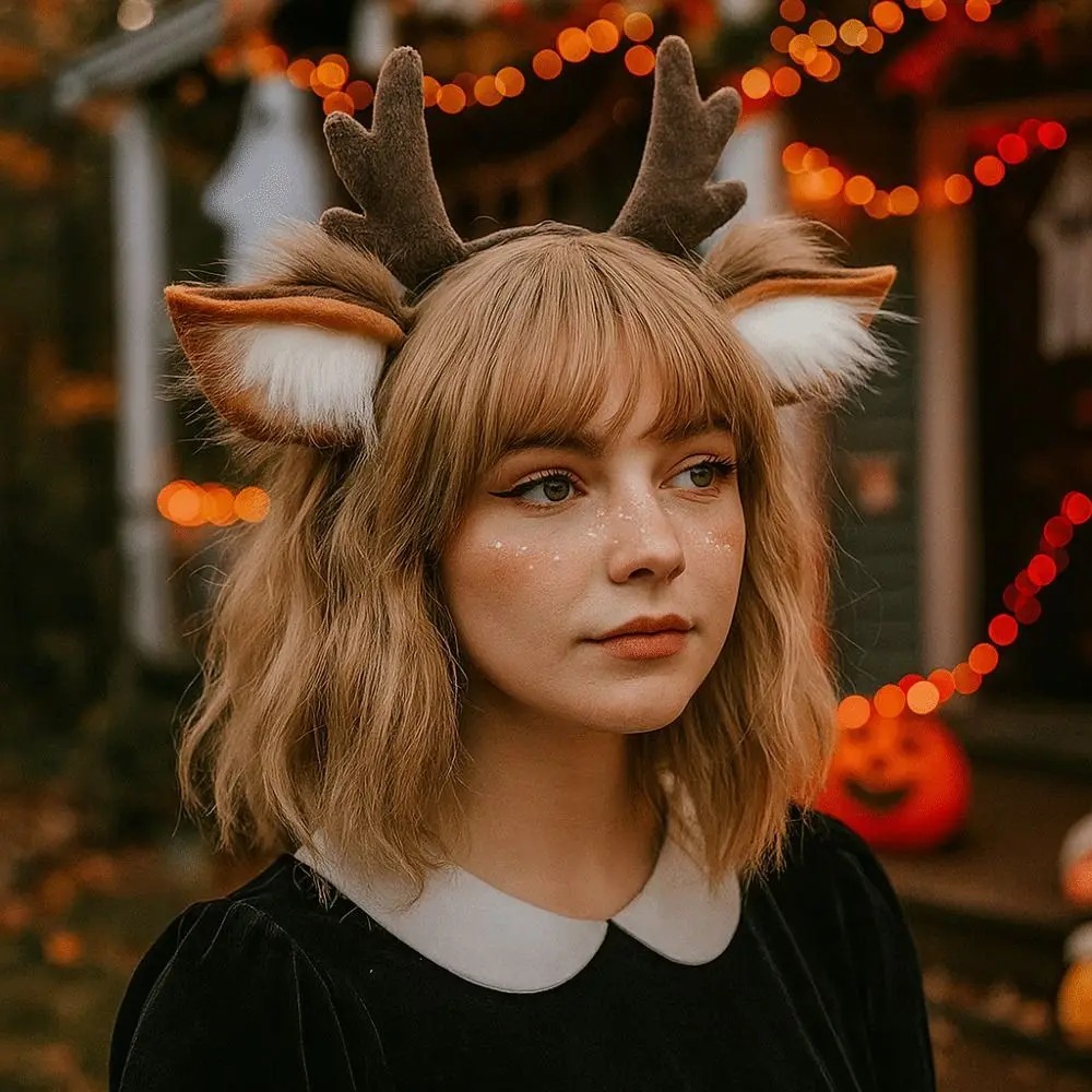 Fluffy Deer Ears Reindeer Antl - огляд і ціна Reindeer Antlers Headband
