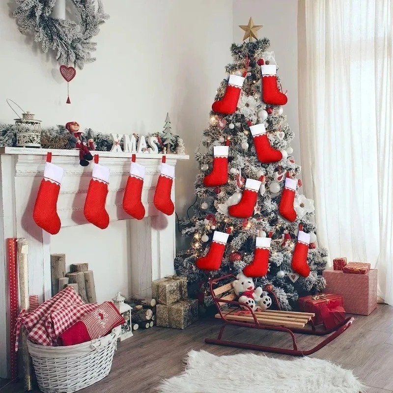 12-24PCS Christmas Stockings H - огляд і ціна Christmas Stocking Hanging