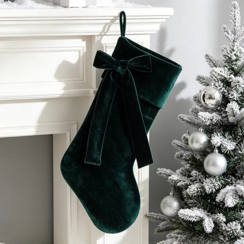 Solid Color Velvet Christmas S - огляд і ціна Christmas Stocking Hanging