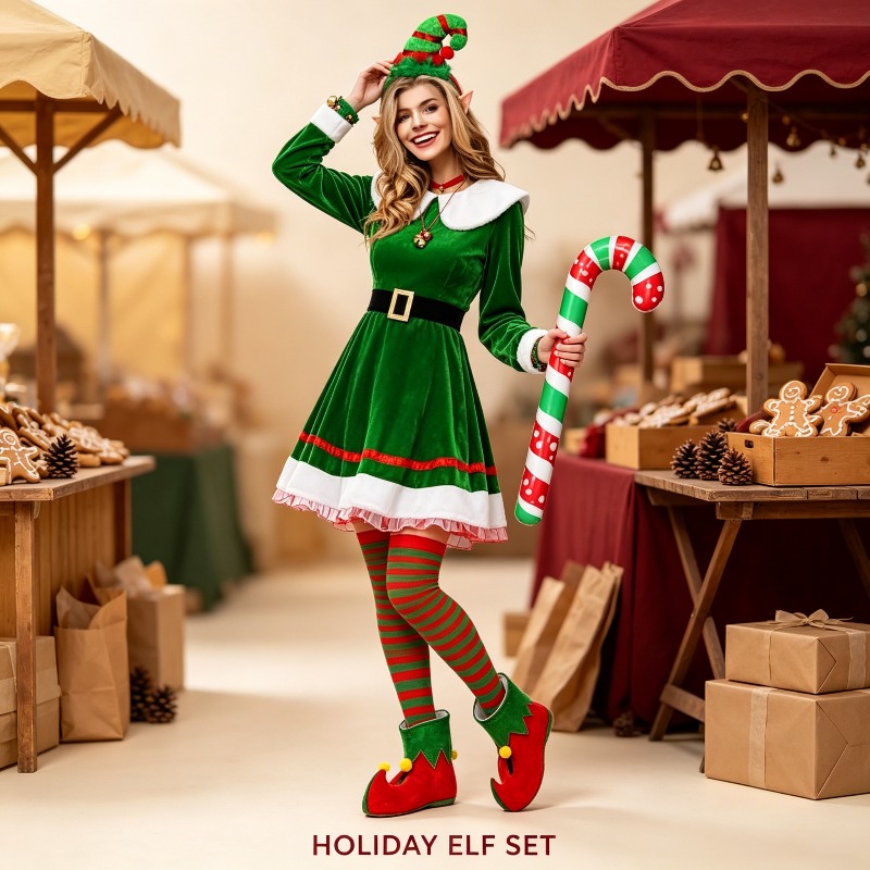 Women Christmas Elf Costume Se - огляд і ціна Elf Costume Christmas