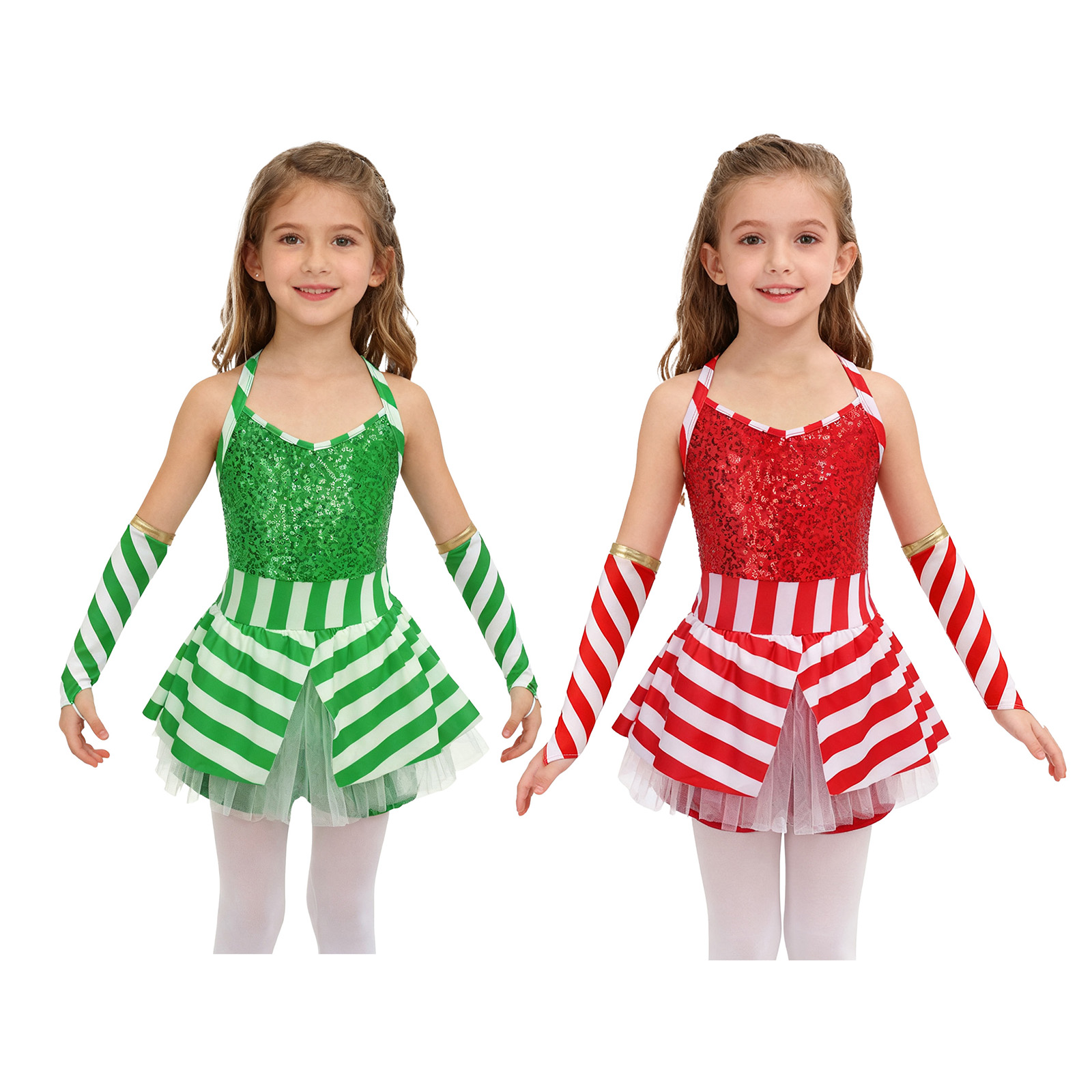 Girls Christmas Candy Cane Dan - огляд і ціна Elf Costume Christmas