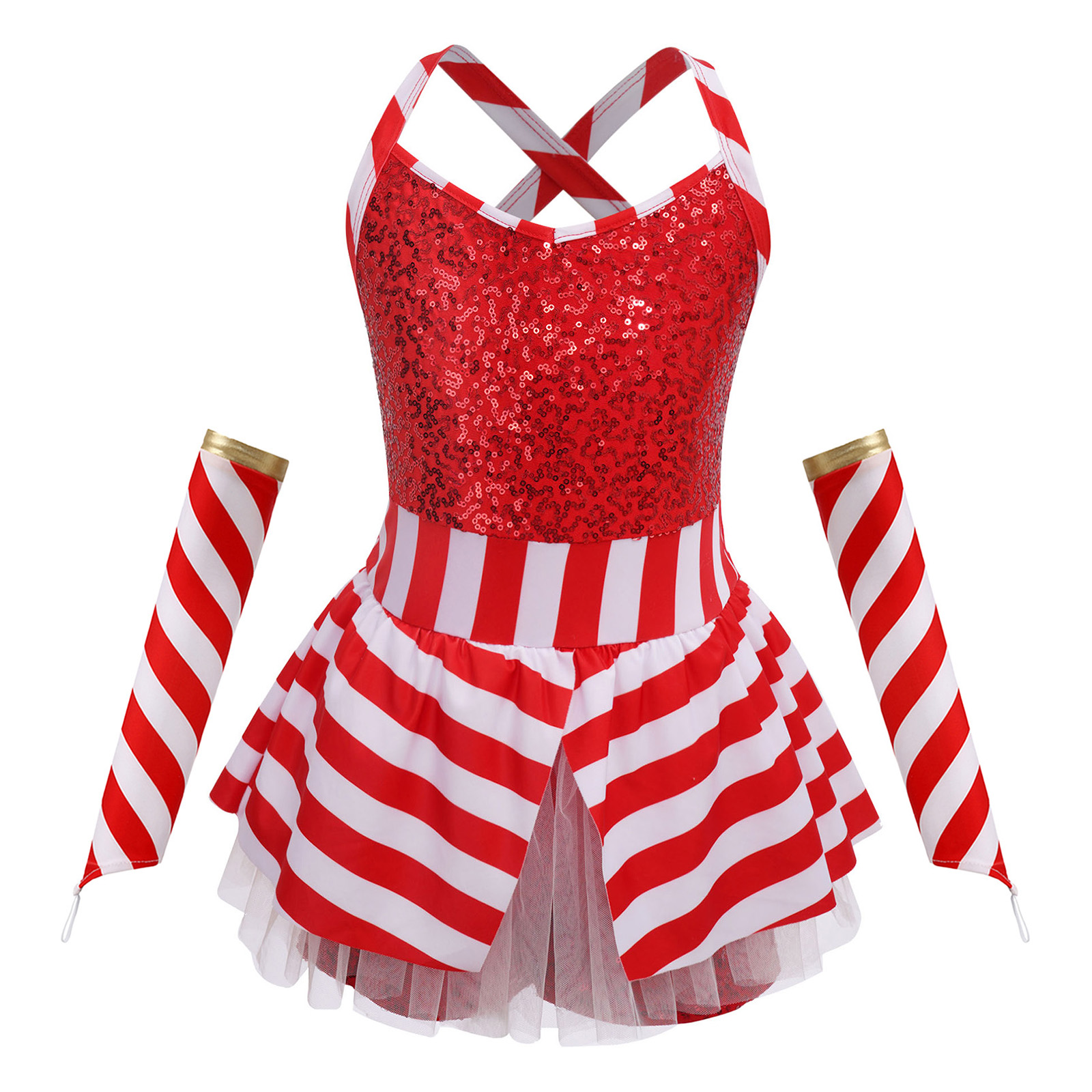 Girls Christmas Candy Cane Dan - огляд і ціна Elf Costume Christmas